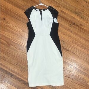Marks & Spencer Black and White Midi Dress